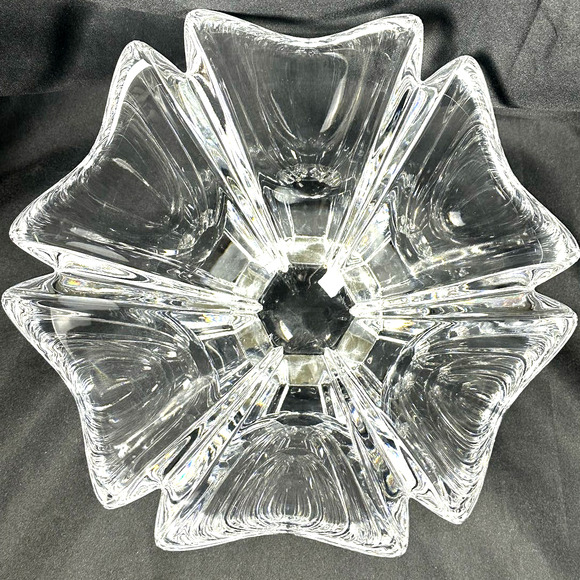 ORREFORS Sweden Crystal Orion Lars Hellsten Bowl Signed Vintage 1980's-10.25" - Picture 5 of 7